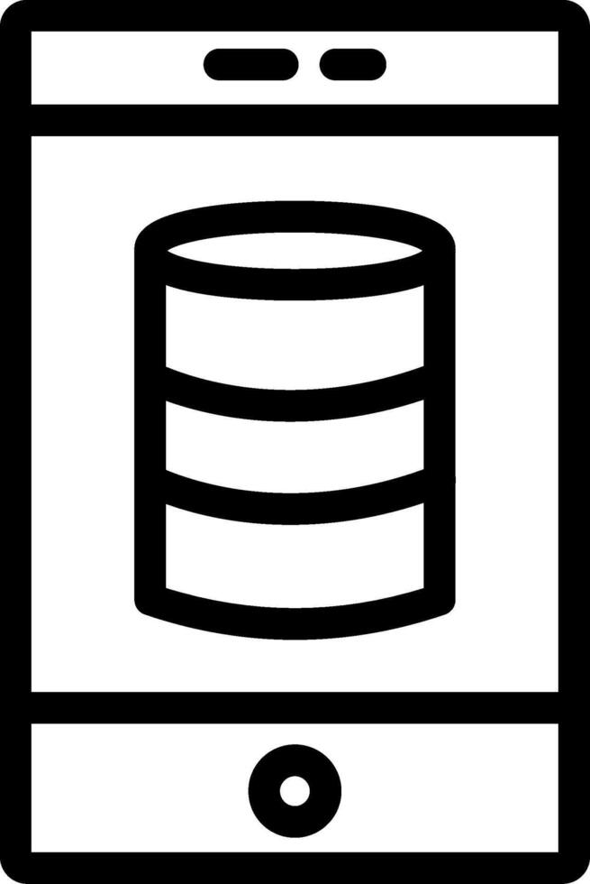 Smartphone Sharp Line Mark vector