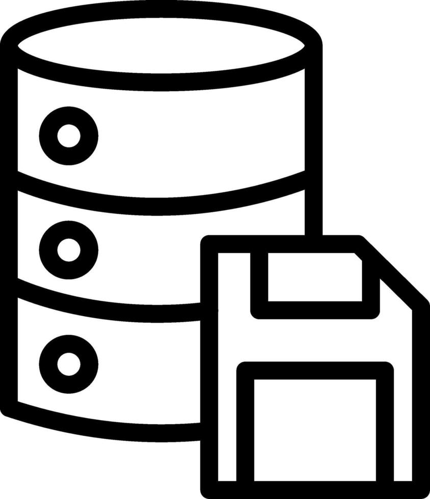 Save Data Outline Icon vector