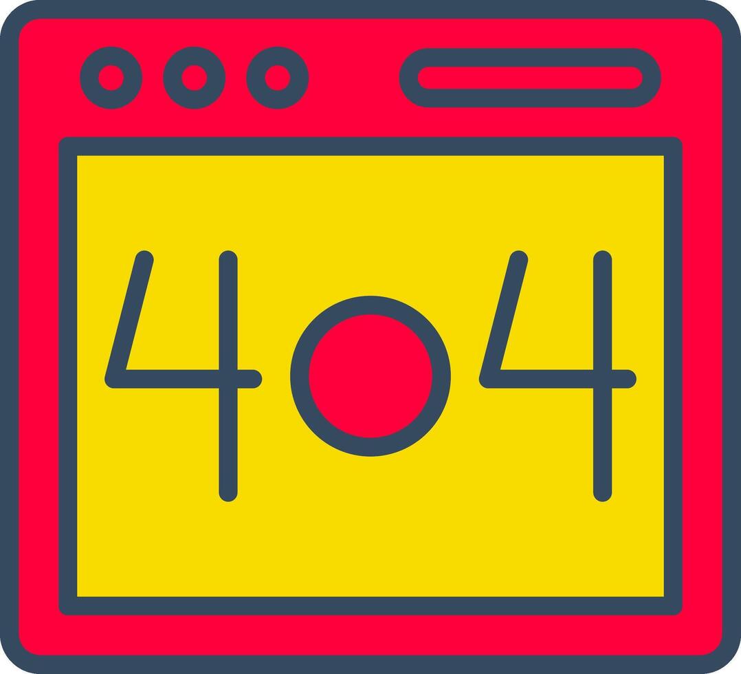 Error 404 then linesdedBubble web page broken vector