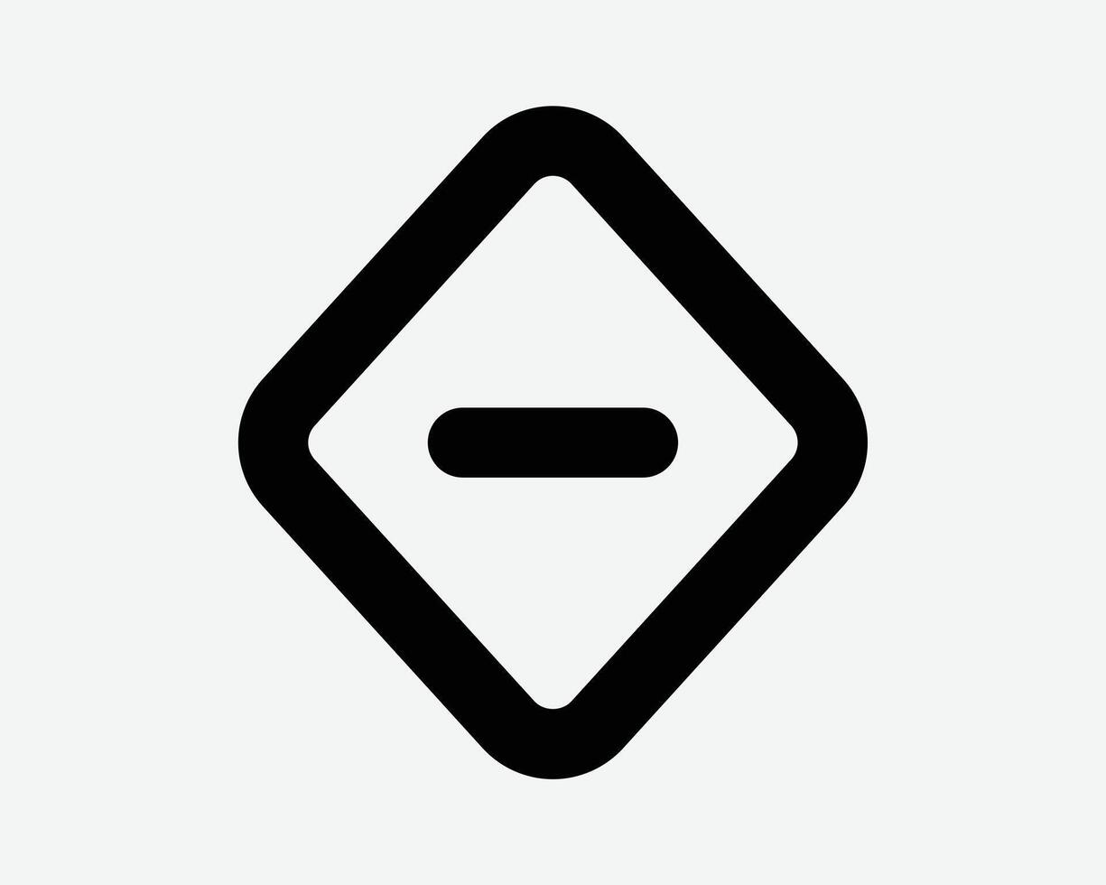 Remove Keyframe Icon Minus Key Frame Line Symbol Less Animation Position Outline Sign Animate Editor Tool Editing Edit Audio Sequence Media Art vector