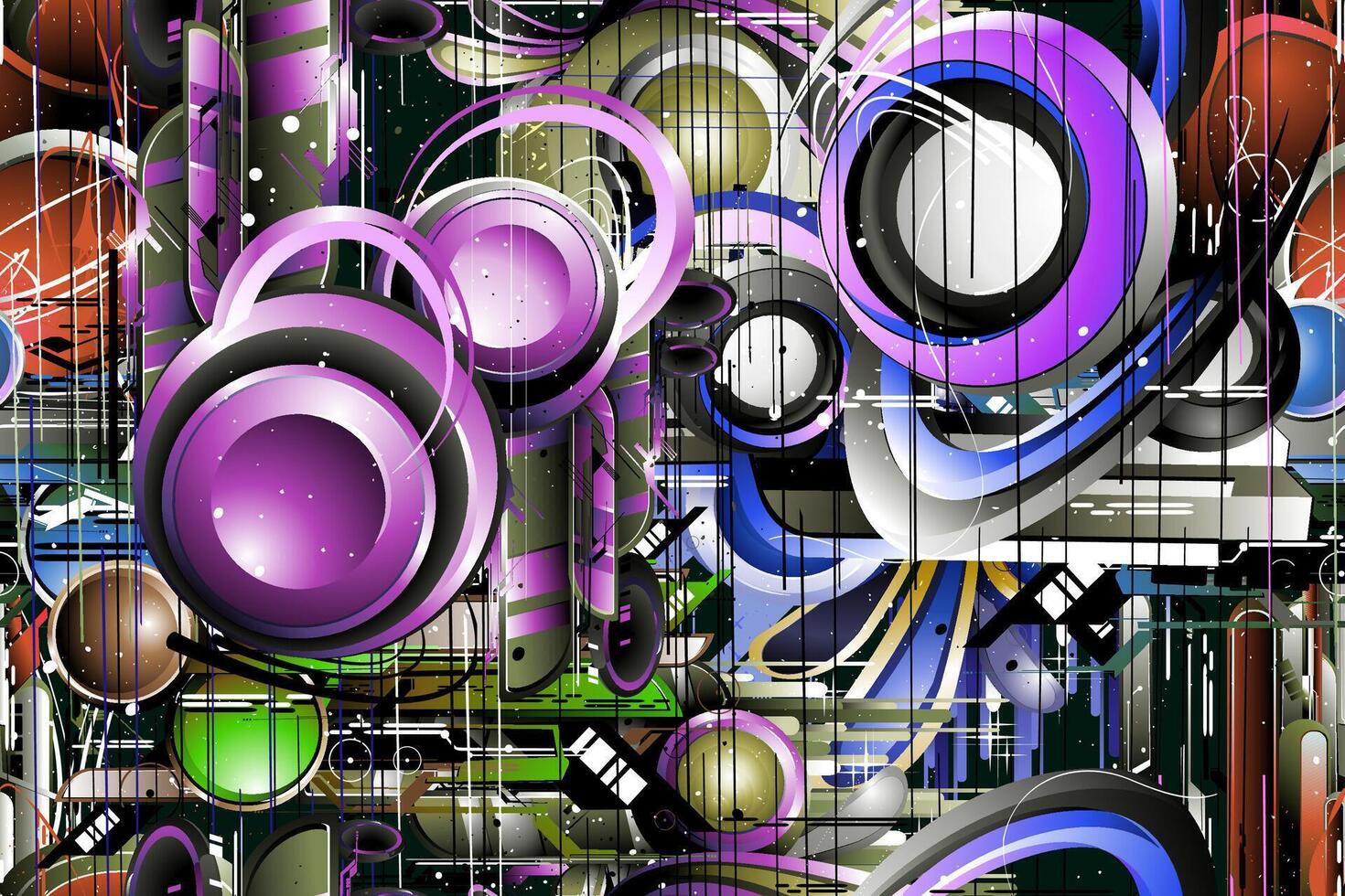 seamless pattern abstract futuristic art background design vector