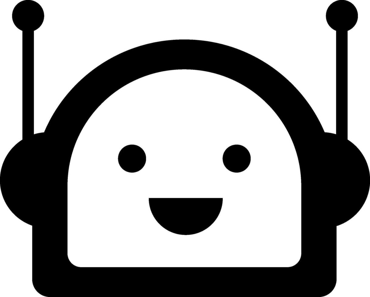 Bot ai icon. Robot assistant virtual smart character. Artificial intelligence robot logo vector