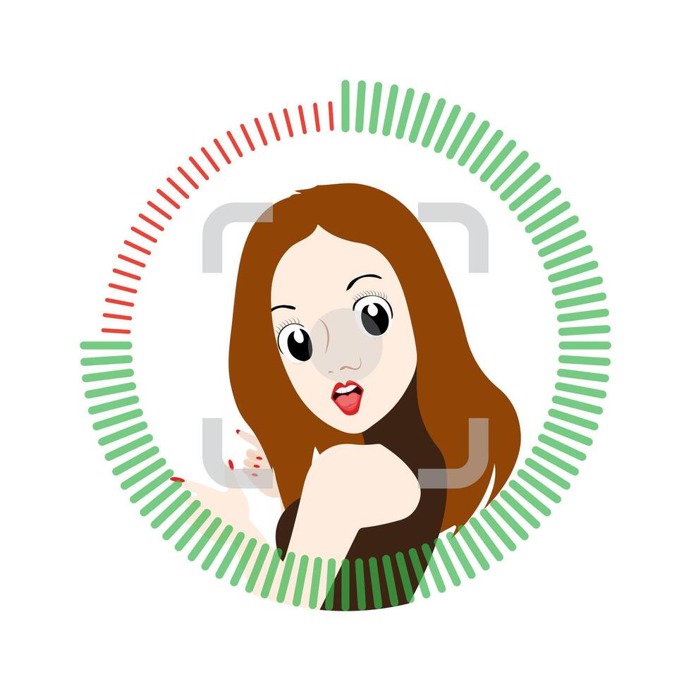 Face Identification Facial Recognition System concept. face scan on white background. illustration EPS 10. vector