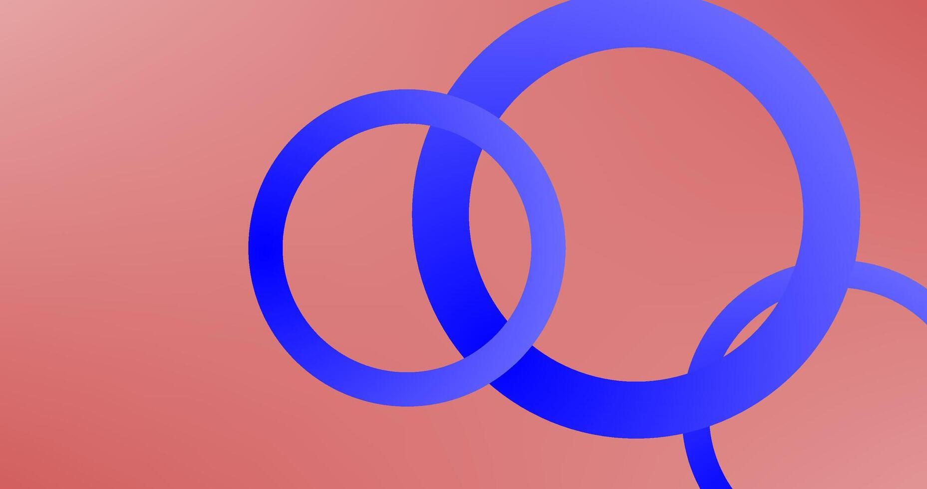 Red Gradient Abstract background with Gradient blue rings vector