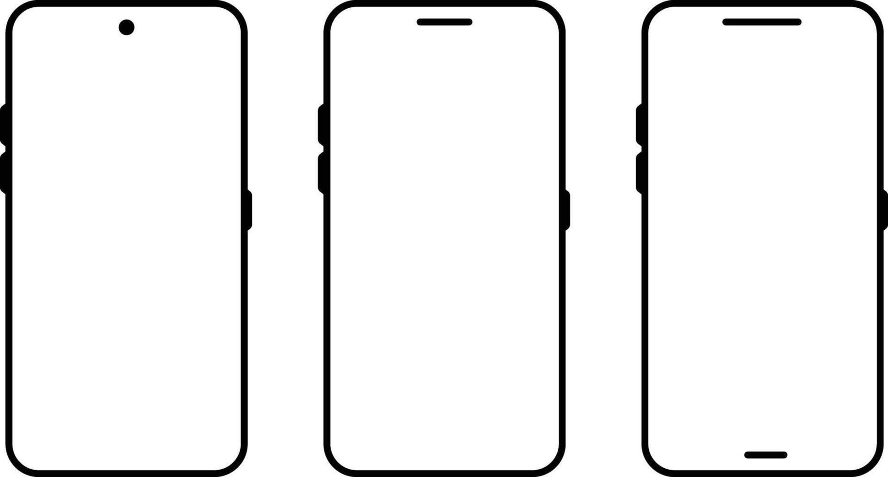 smartphone icon set. Responsive web design icons symbol. portable information device. Digital device sign vector