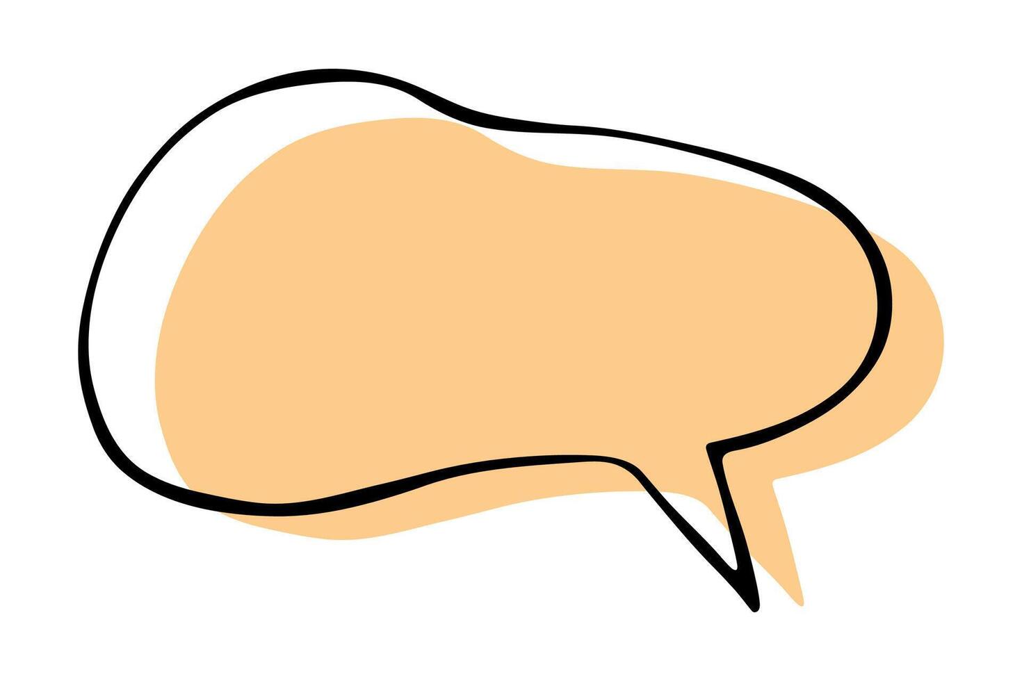 text idea Hand drawn speech bubble Blank empty message box Textbox frame for banners, price tags, stickers, design vector