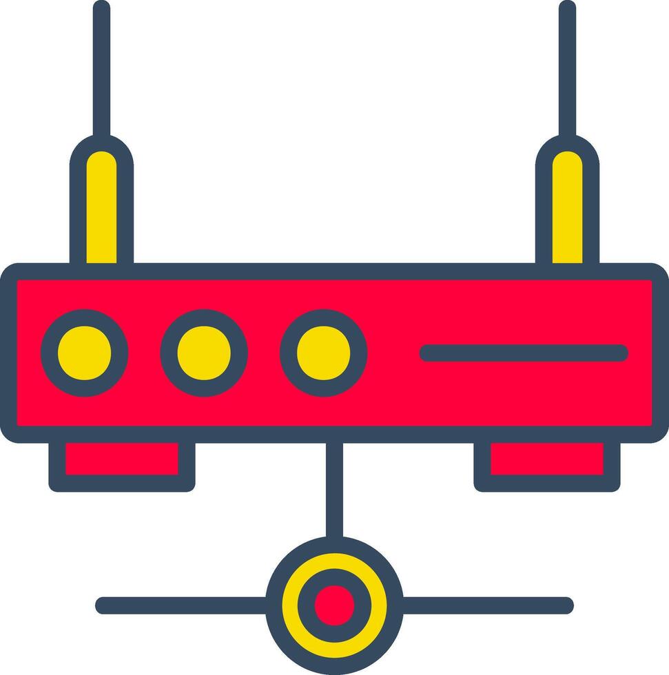 Router Line Tow Color Bubble internet wifi network vector