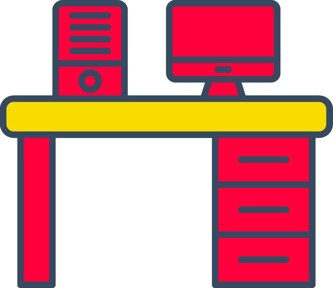 Computer desk icon, computer desk, computer, computer desk, computer, computer desk, computer, vector