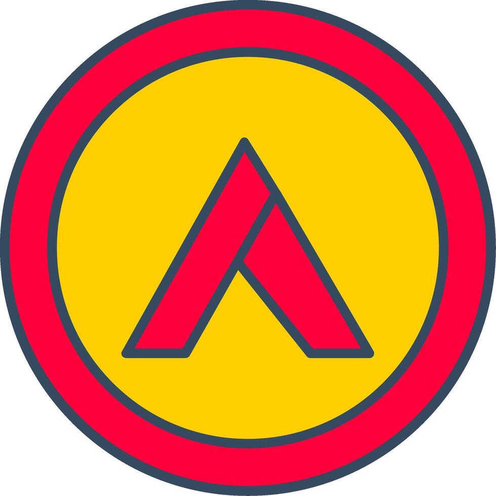 ardor línea remolcar color burbuja cripto blockchain moneda vector