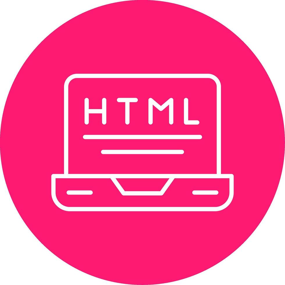 HTML Markup File Icon Line Multi Circle vector