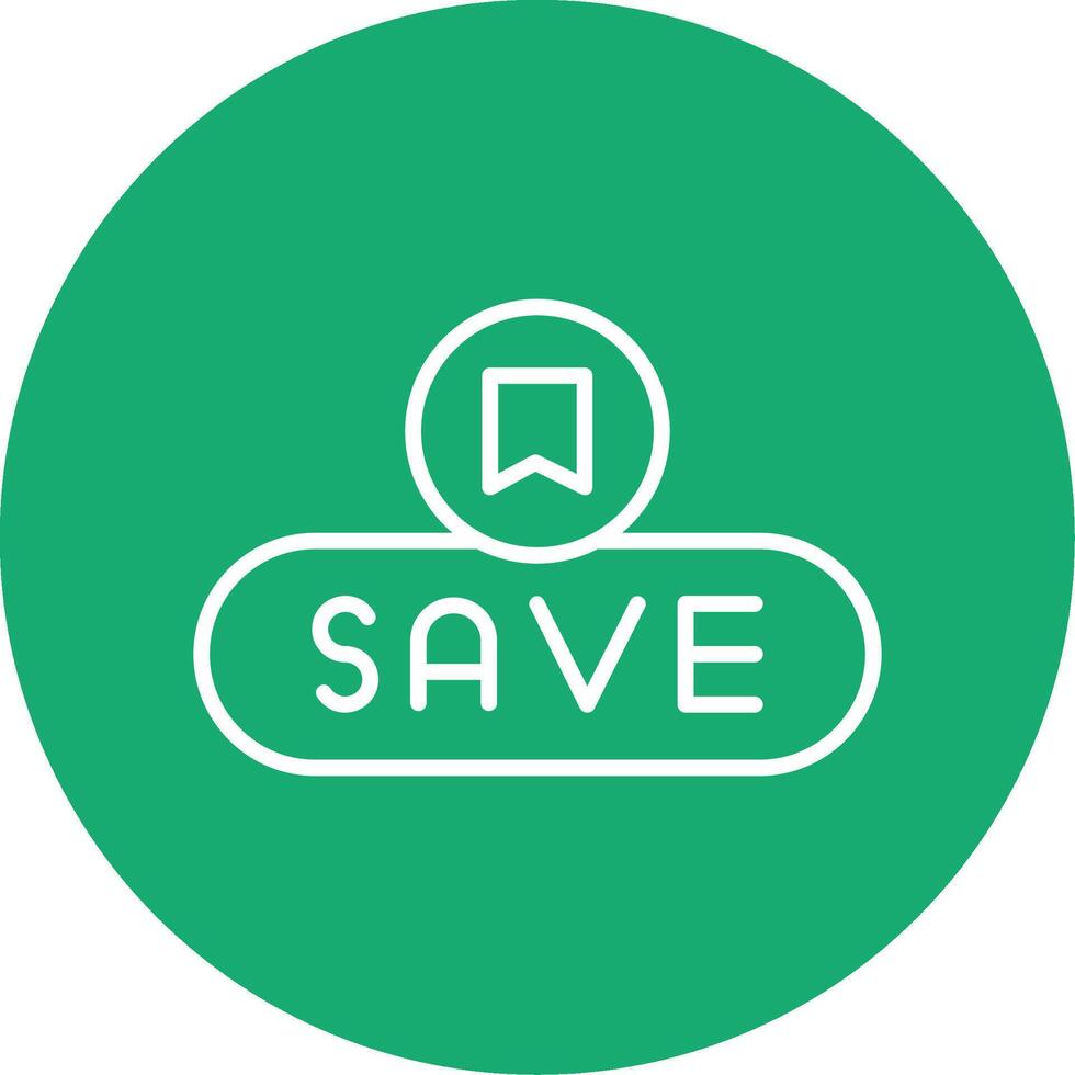 salvar cambios botón línea multi circulo vector