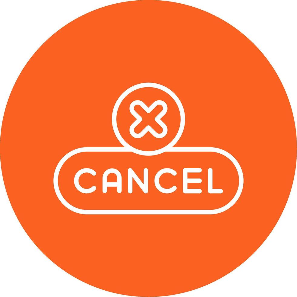 Cancel Action Button Line Multi Circle vector