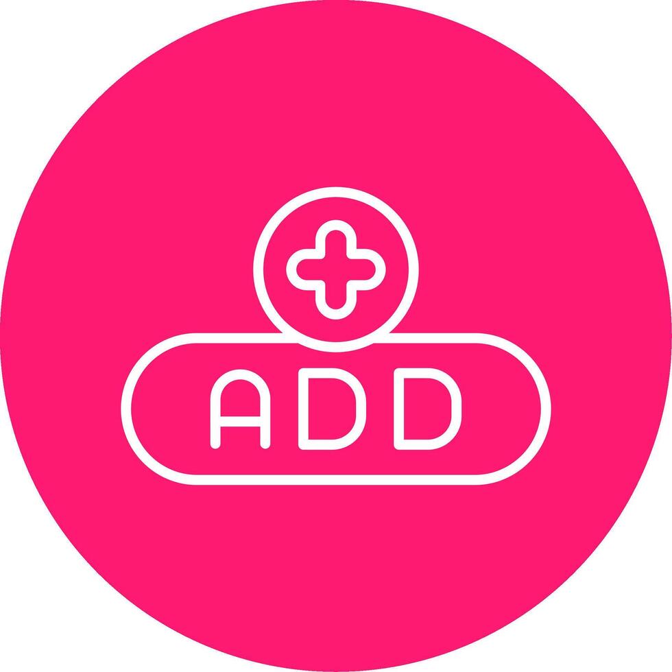 Add New Item Button Line Multi Circle vector
