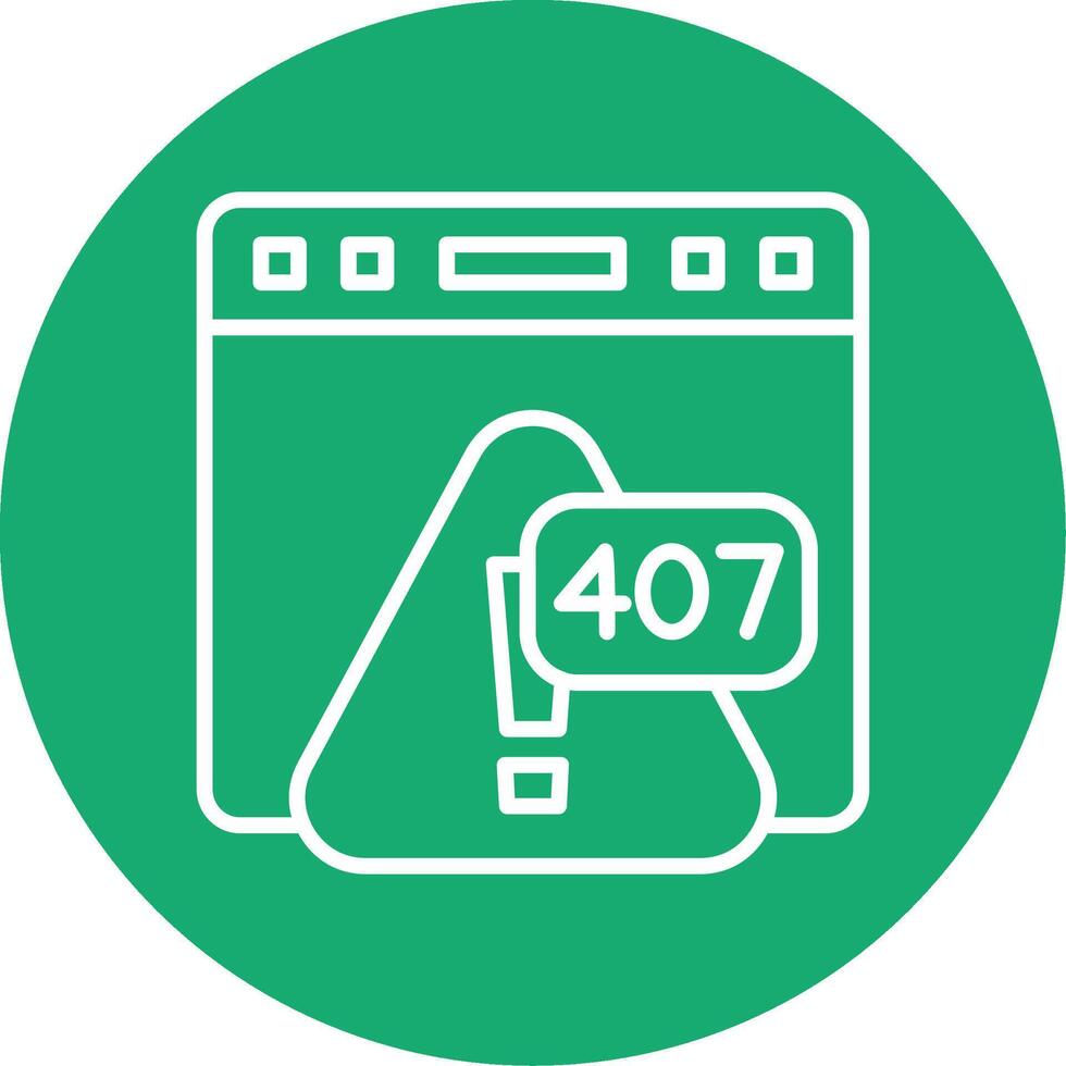 error 407 apoderado autenticación necesario línea multi circulo vector