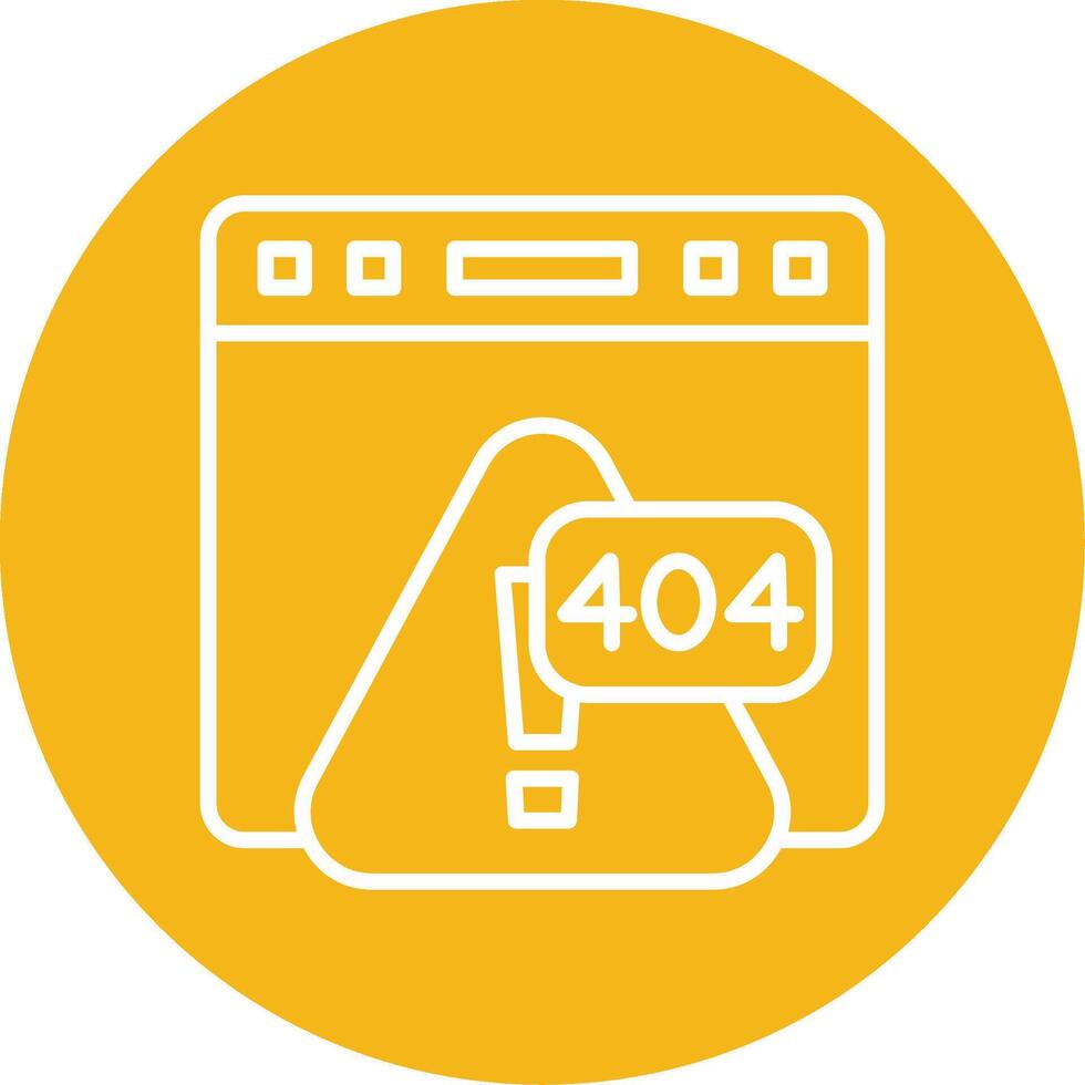 Error 404 Page Not Found Indicator Line Multi Circle vector