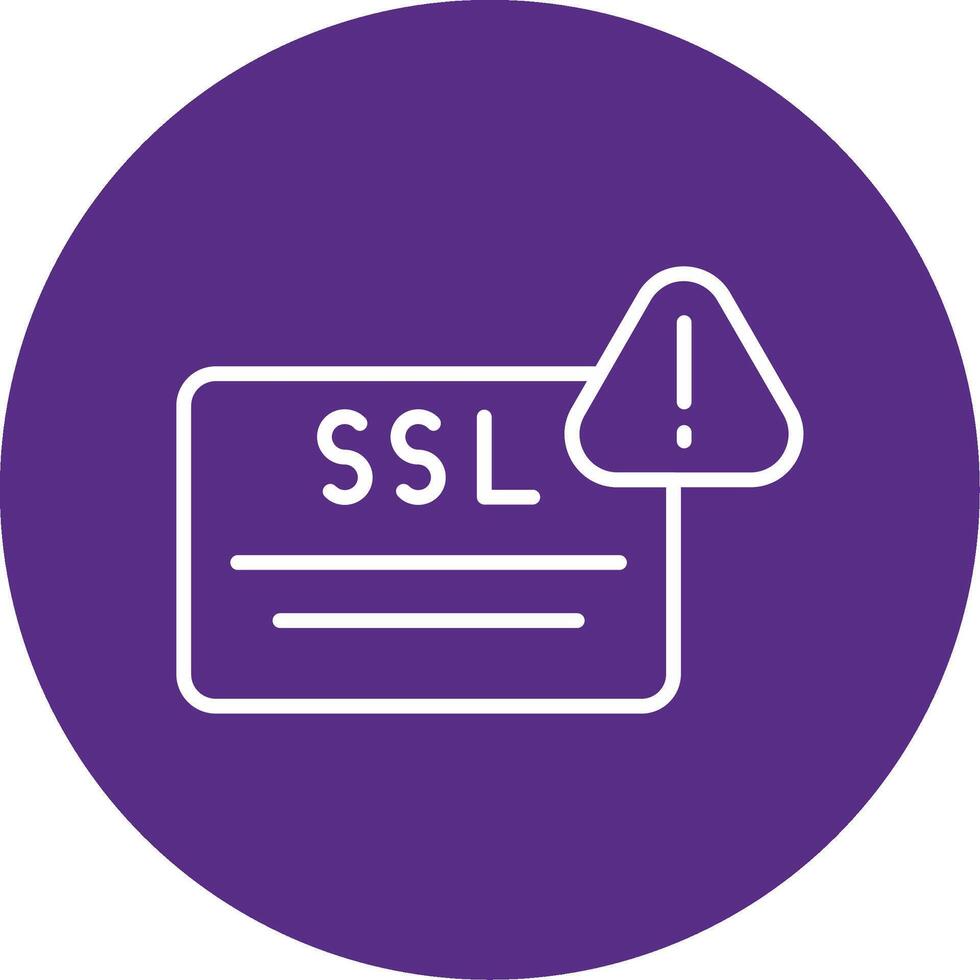 ssl certificado verificación error línea multi circulo vector