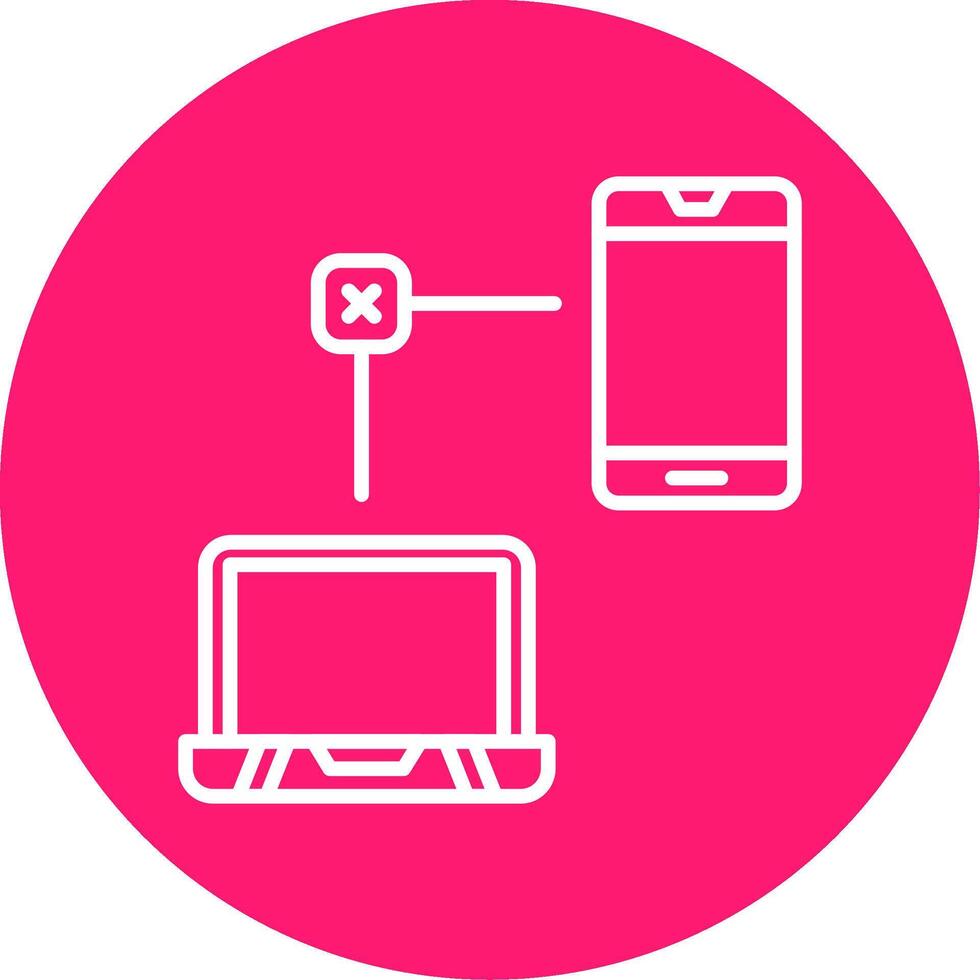 Connection Refused by Server Line Multi Circle vector