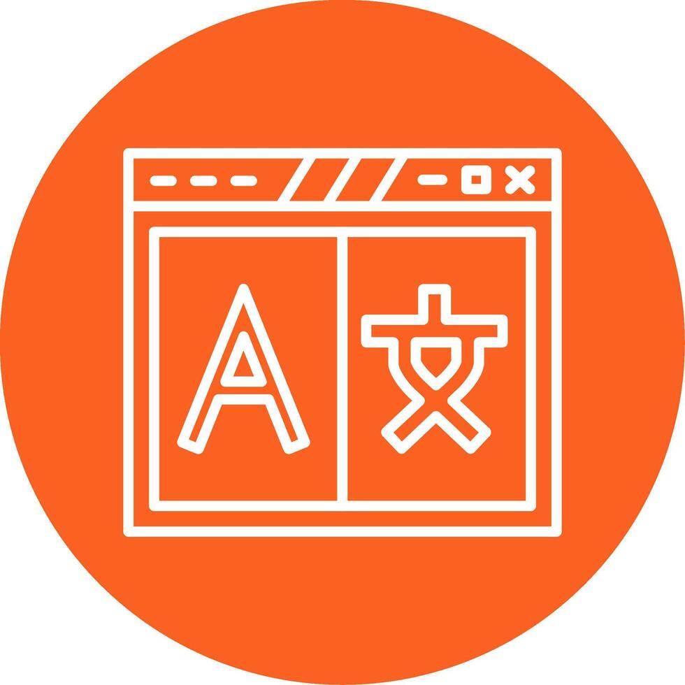 Language Switcher Dropdown Icon Line Multi Circle vector