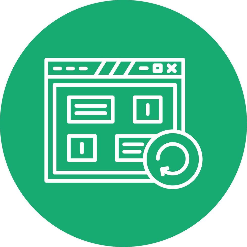 Page Refresh Reload Button Line Multi Circle vector