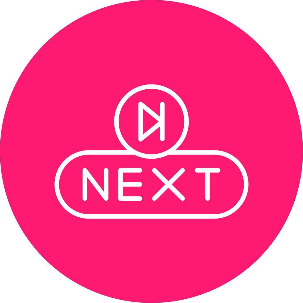 siguiente paso botón línea multi circulo vector