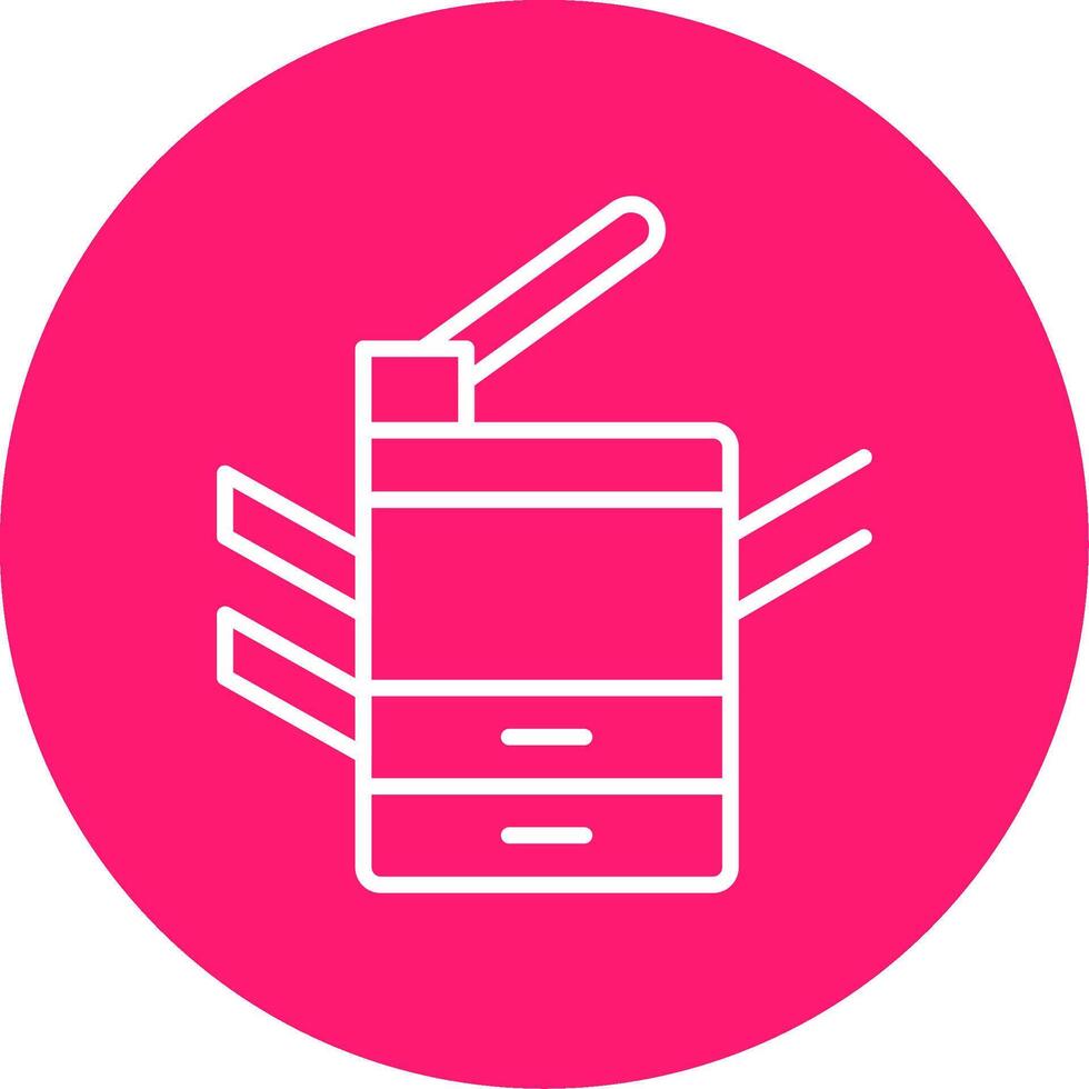 Multi Function Photocopier Line Multi Circle vector