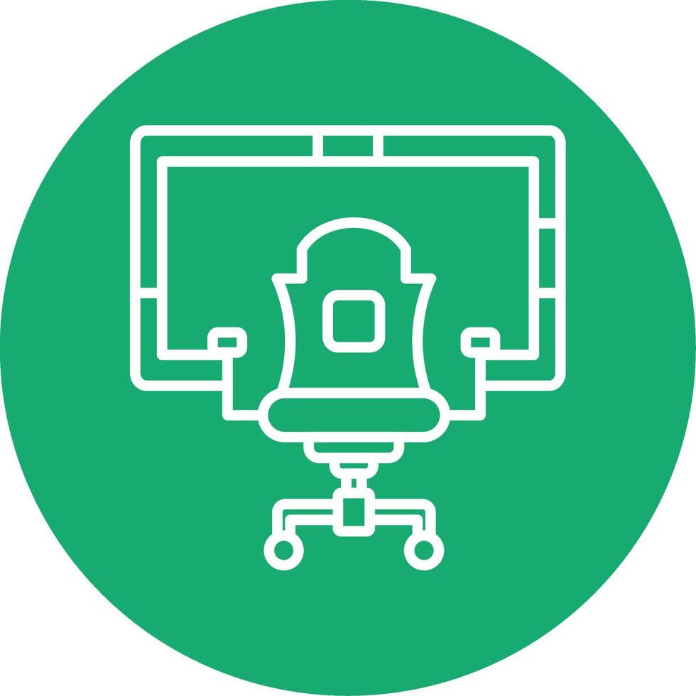 Flight Simulator Cockpit Setup Line Multi Circle vector