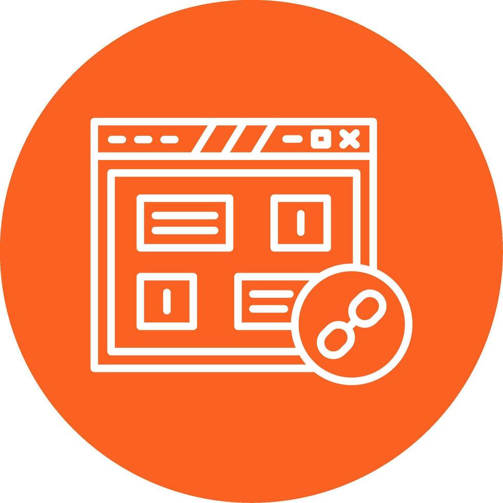 Hyperlinked Web Page Link Line Multi Circle vector