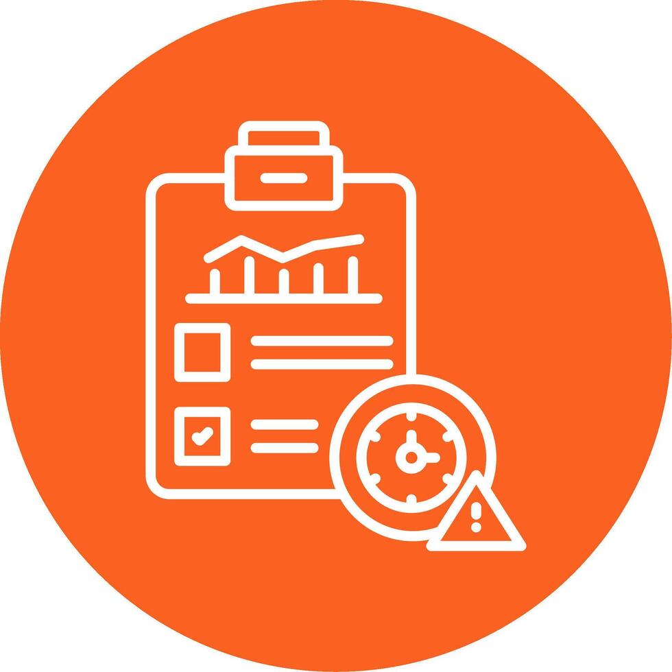 Urgent Overdue Task Alert Line Multi Circle vector