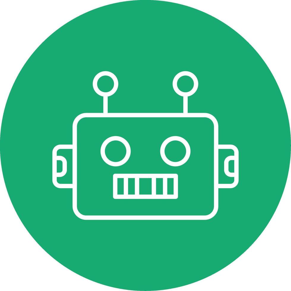 Humanoid Robot Prototype Line Multi Circle vector