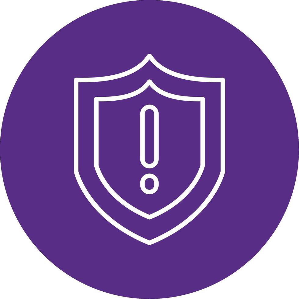 Authentication Failed Alert Line Multi Circle vector