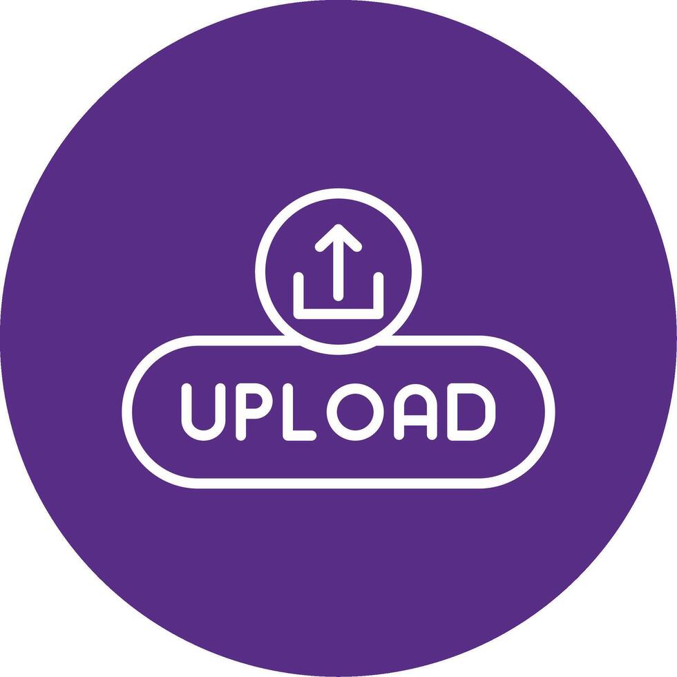 File Upload Button Line Multi Circle vector