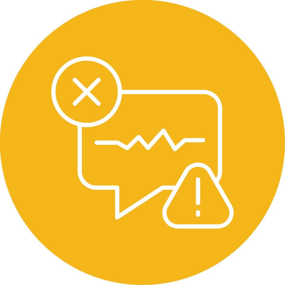Authorization Failure Message Line Multi Circle vector