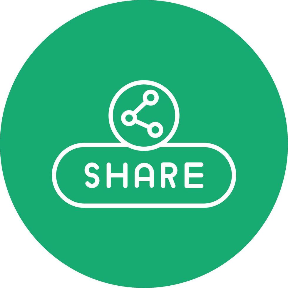 Share Post Button Line Multi Circle vector