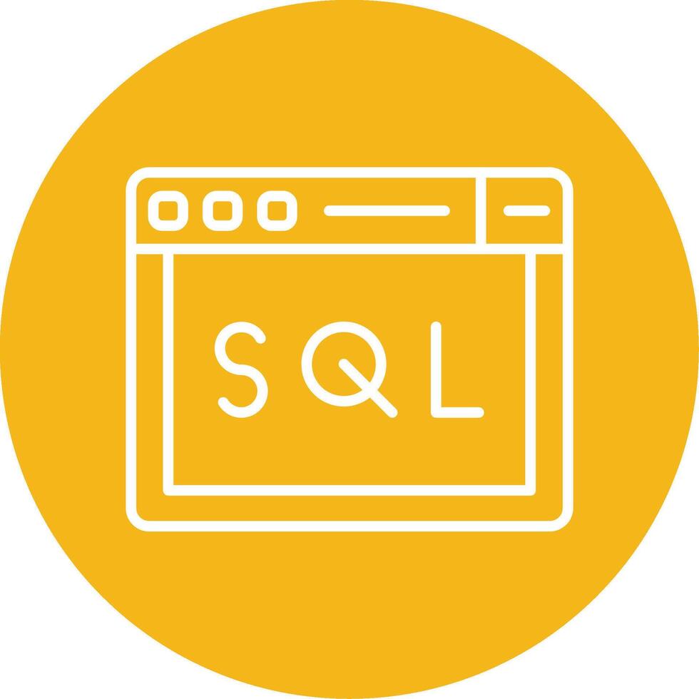 sql consulta idioma retazo línea multi circulo vector