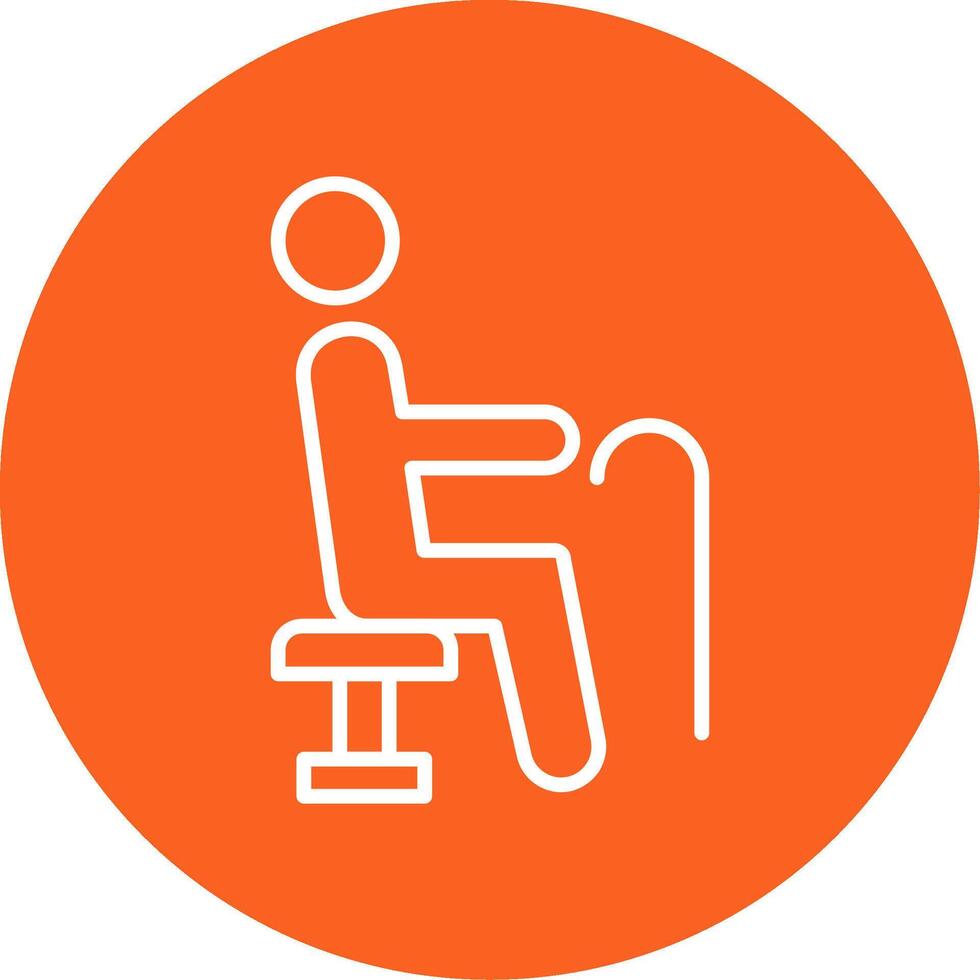 Designated Priority Seating Section Line Multi Circle vector