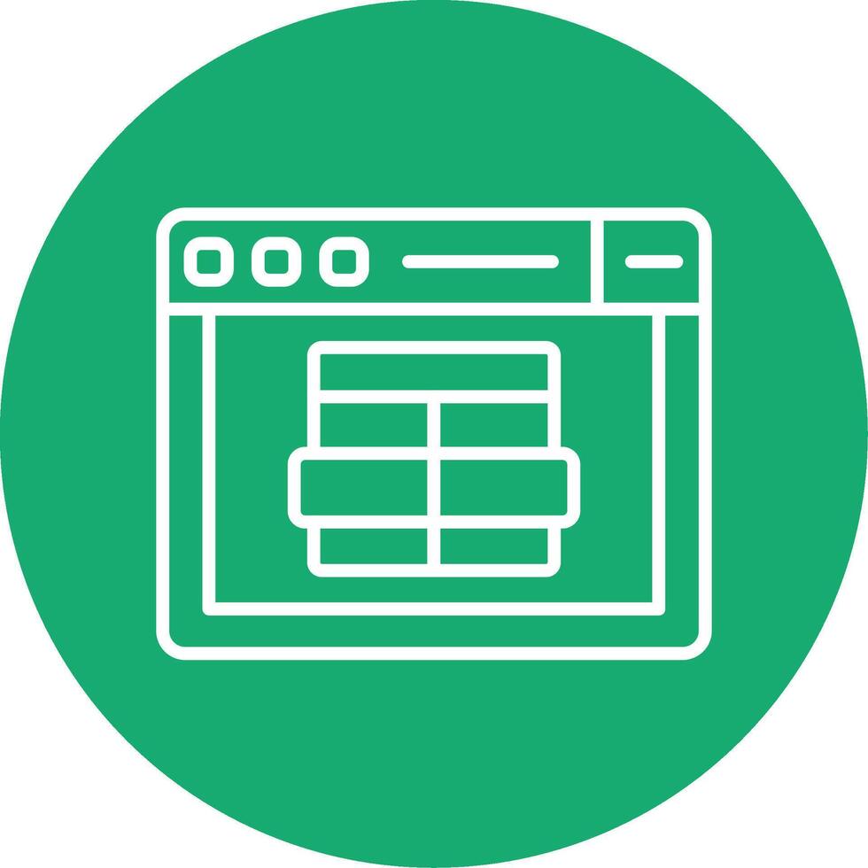 mysql servidor icono línea multi circulo vector
