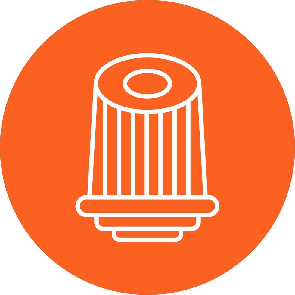 Engine Air Filter Line Multi Circle vector