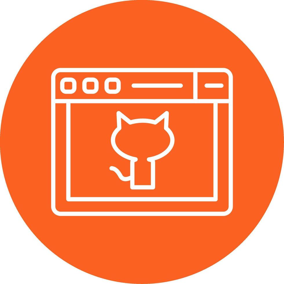 GitHub Repository Icon Line Multi Circle vector