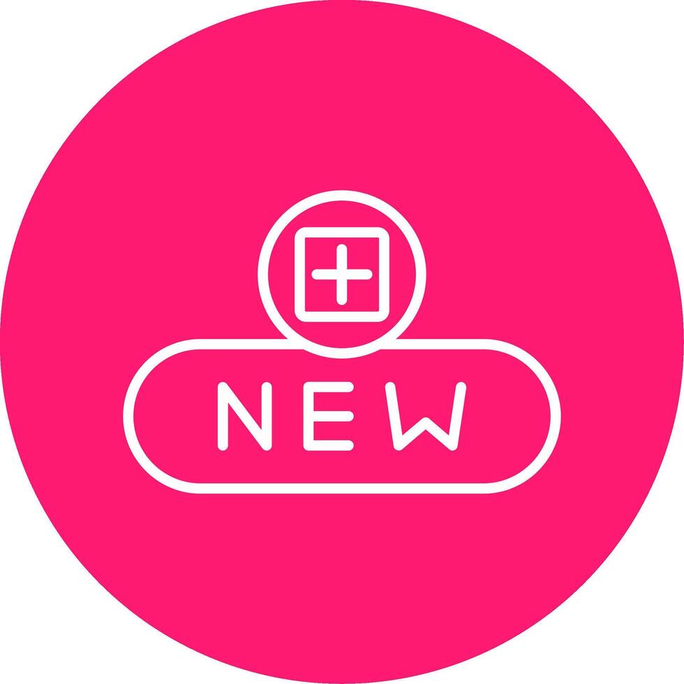 Create New File Button Line Multi Circle vector