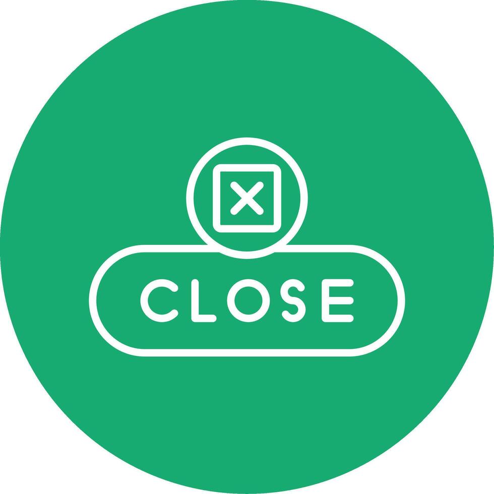 Close Window Button Line Multi Circle vector