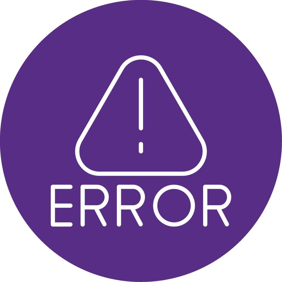System Error Message Line Multi Circle vector