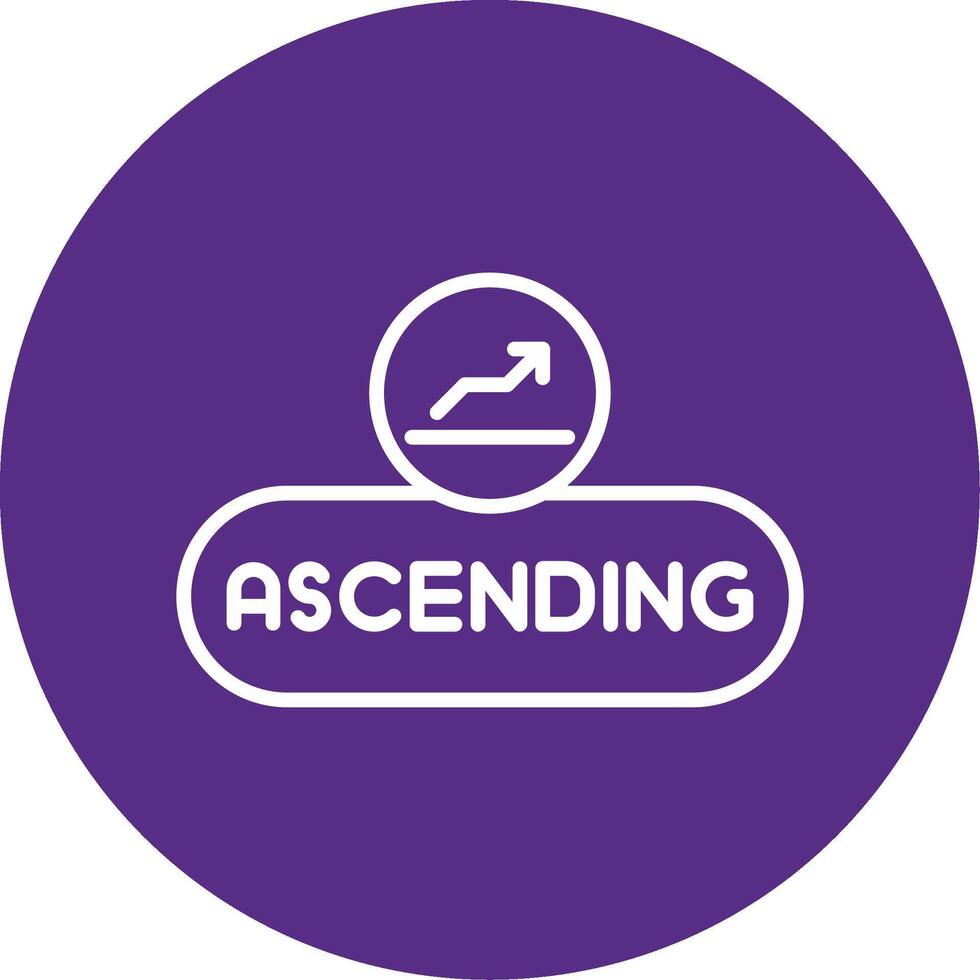 Ascending Order Button Line Multi Circle vector