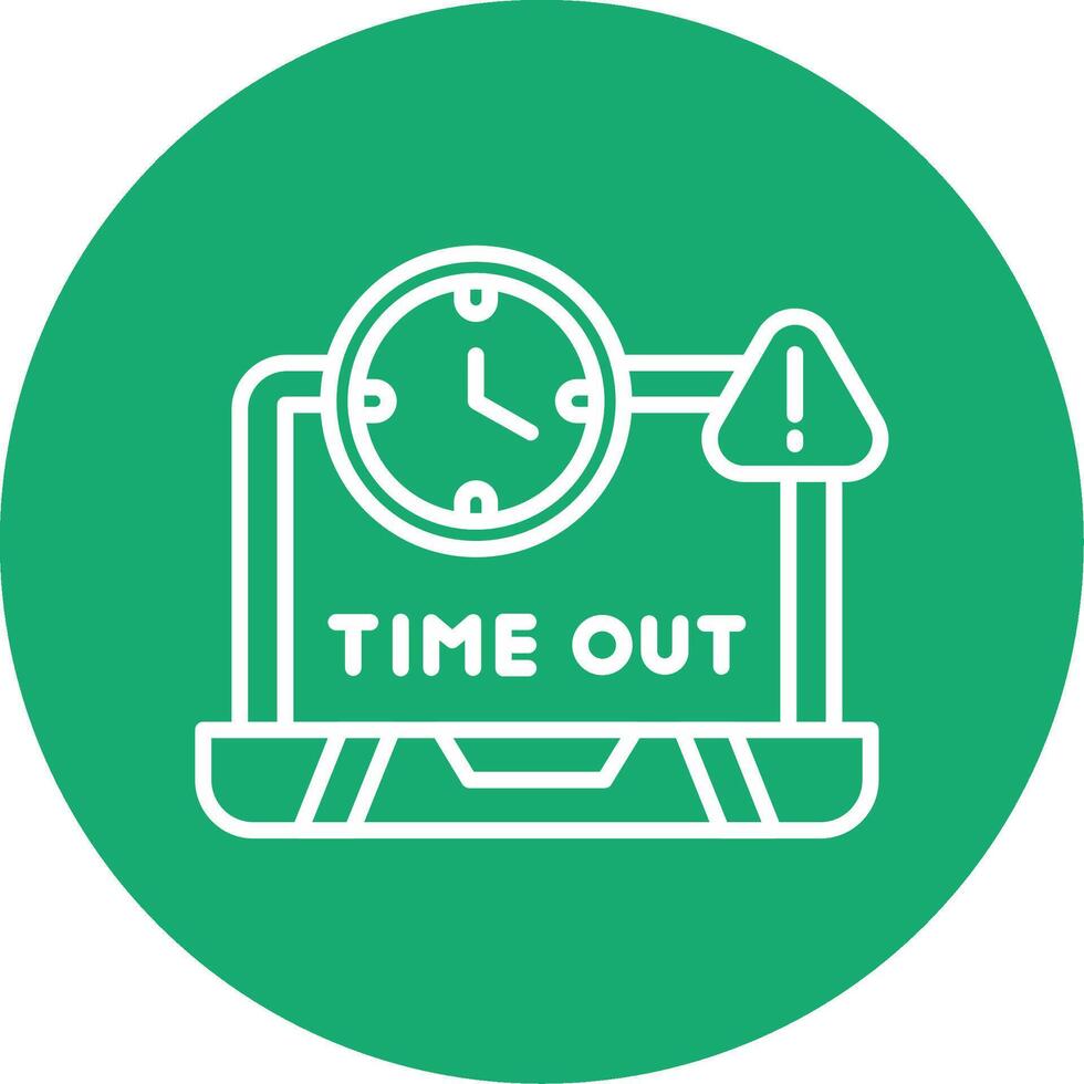 Request Timeout Error Line Multi Circle vector