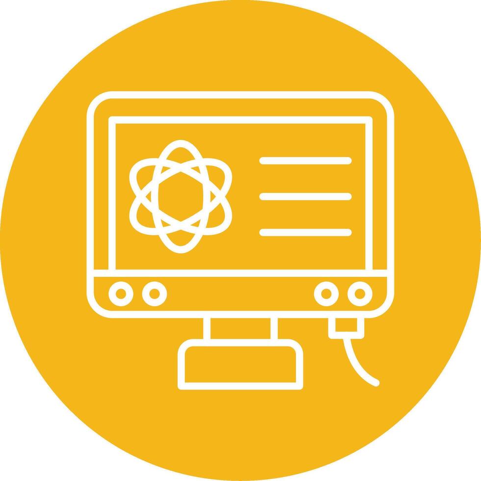 tecnología computadora laboratorio línea multi circulo vector