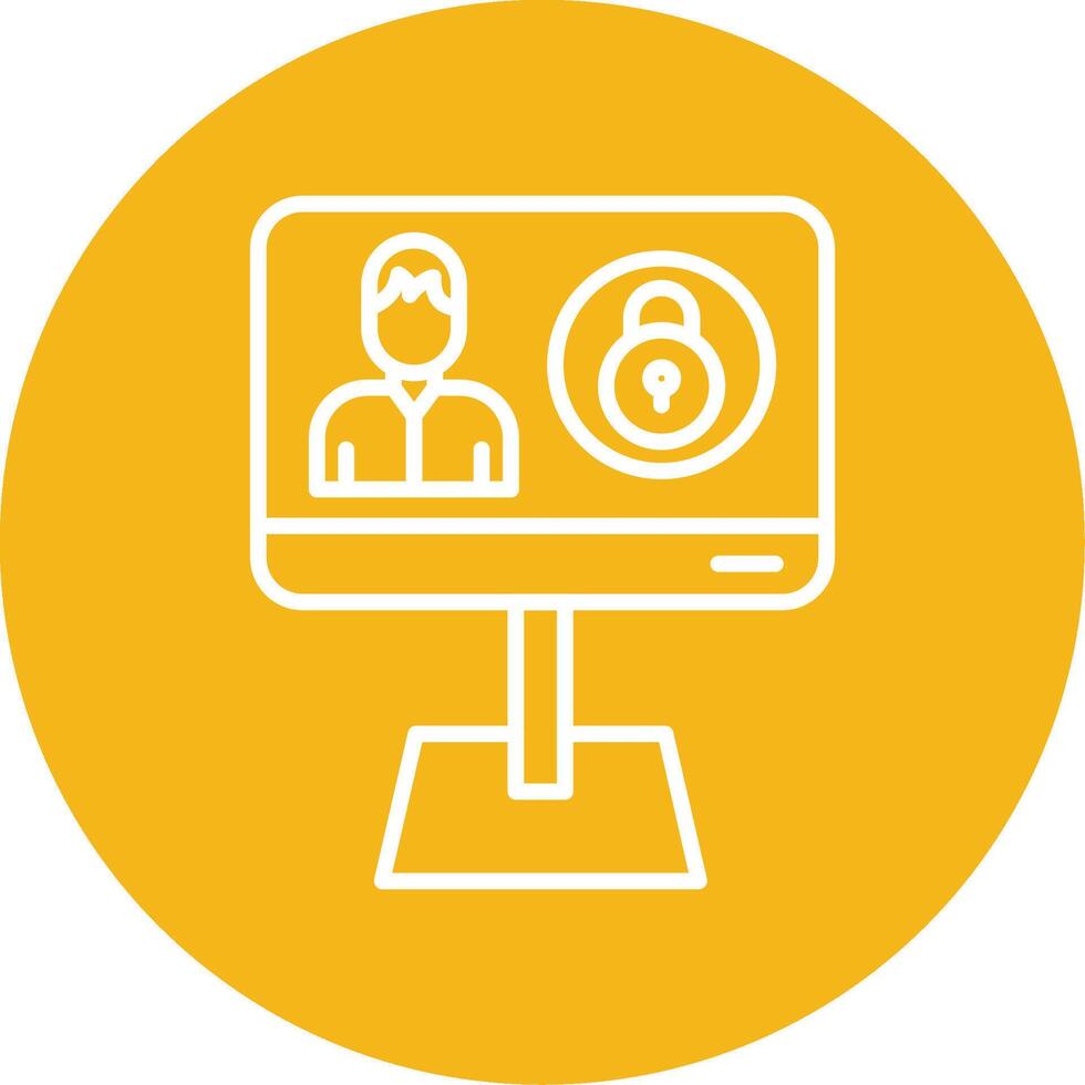 Encrypted Password Manager App Line Multi Circle vector