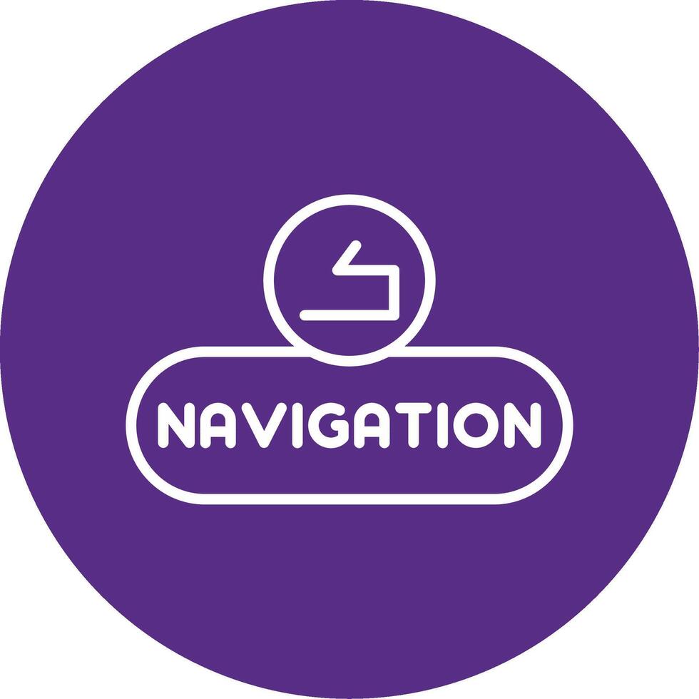 navegación menú botón línea multi circulo vector