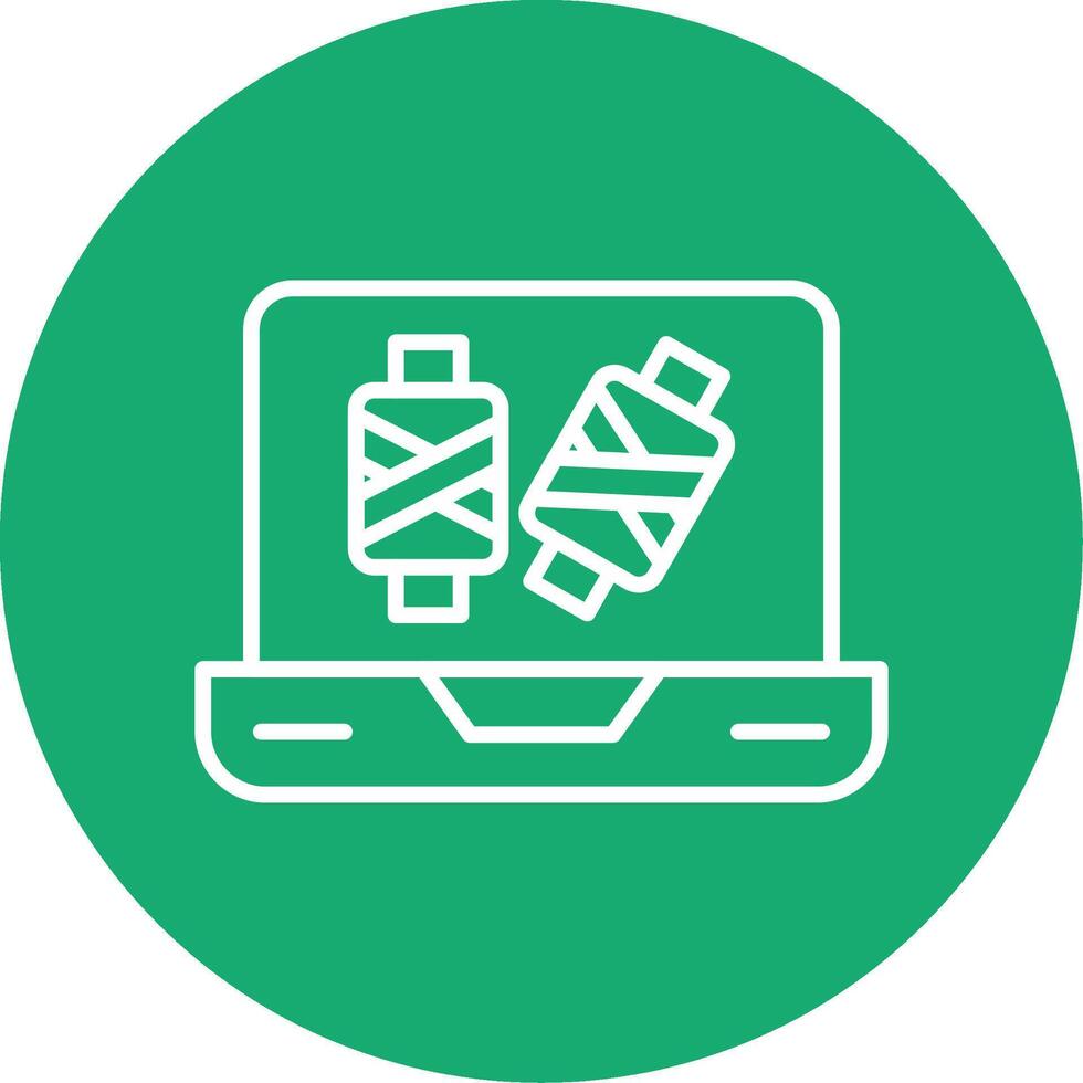 Yarn Dependency Tool Icon Line Multi Circle vector