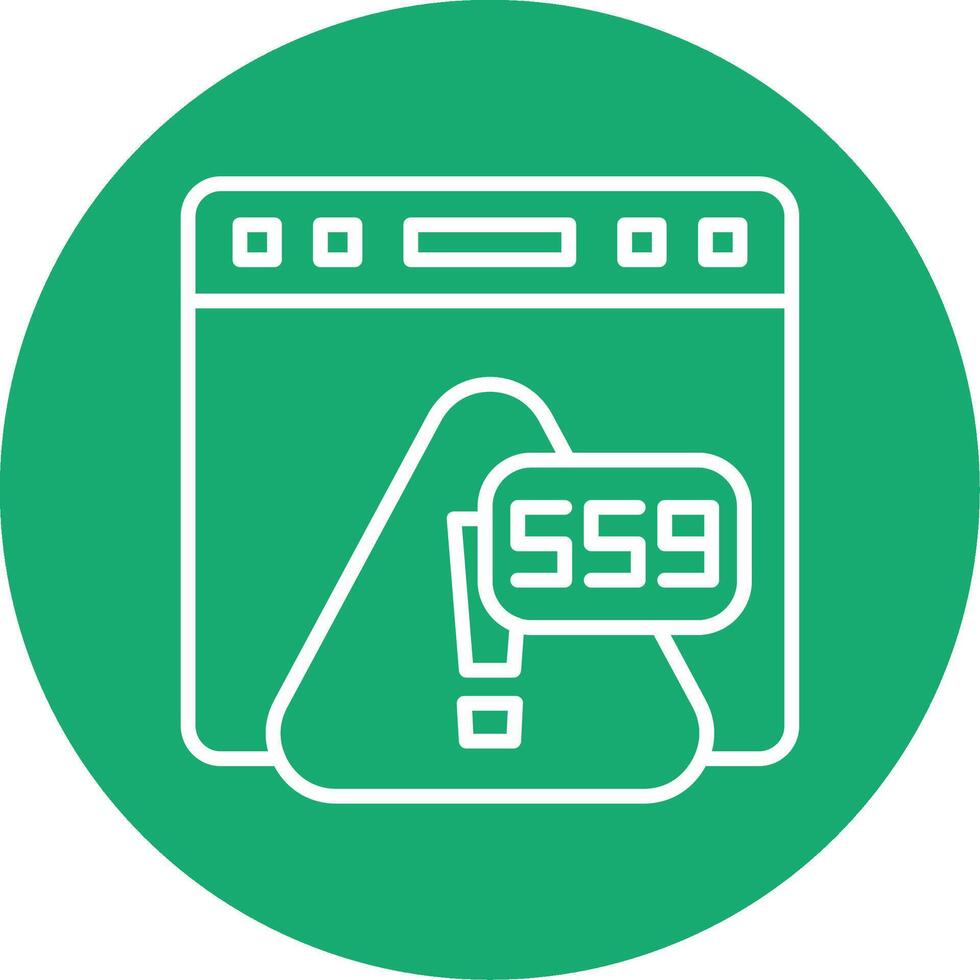 Error 559 Backend Server OffGlyph Line Multi Circle vector