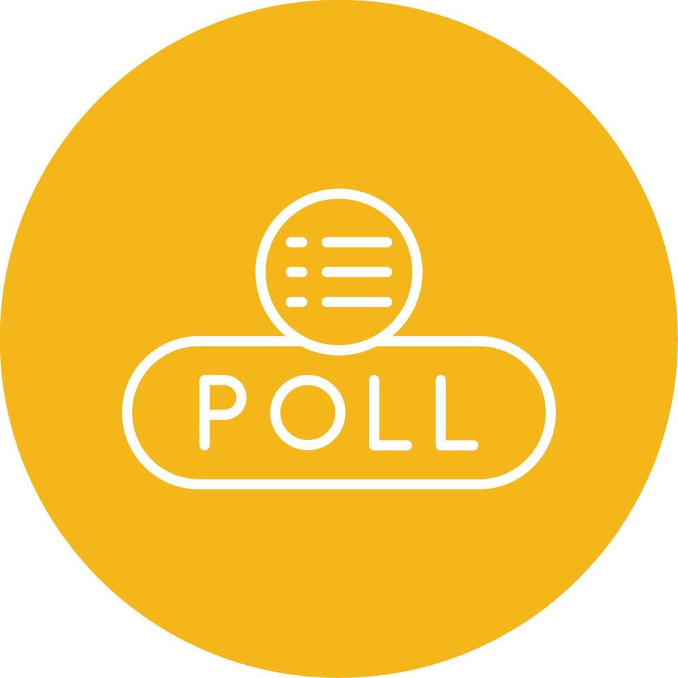 Participate in Poll Button Line Multi Circle vector