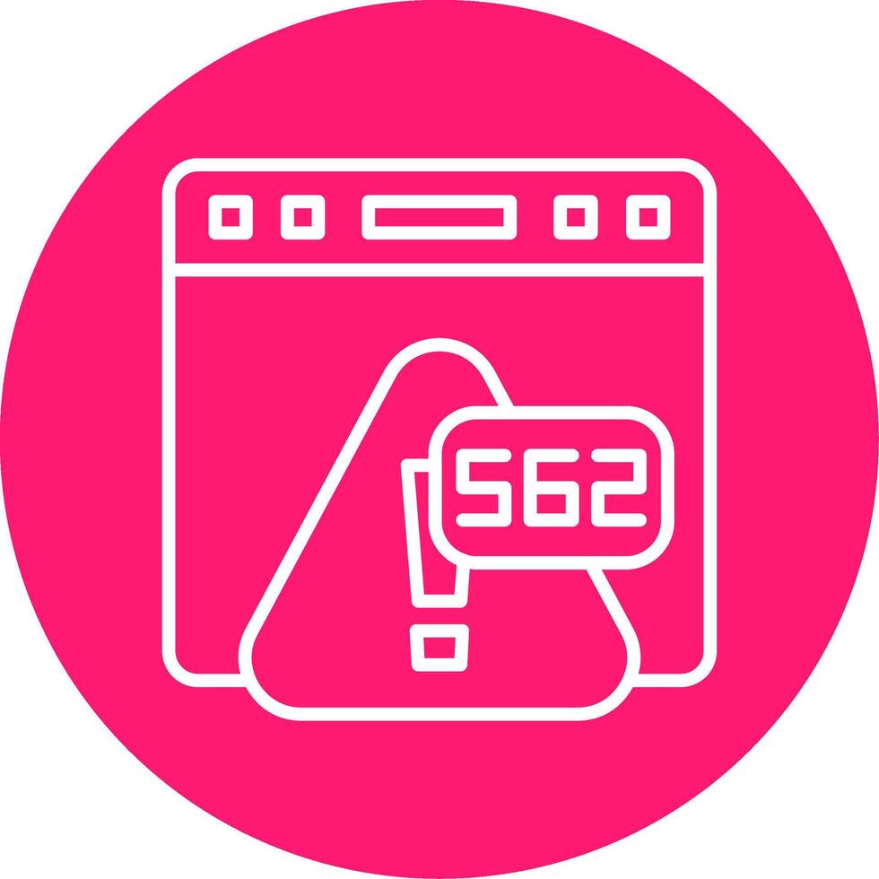 error 562 Inicio sesión sistema fracaso línea multi circulo vector